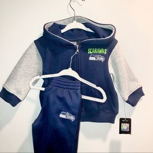 Baby Boy 12M Seahawks Sweatshirt Pants Set NWT